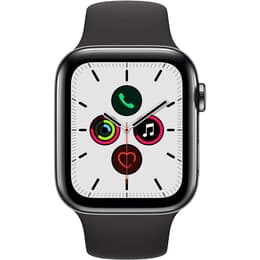 Apple Watch (Series 5) 2019 GPS + Cellular 44 mm - Ruostumaton teräs Musta - Sport loop Musta