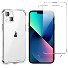 Kuori iPhone 14 ja 2 suojakalvo - TPU - Läpinäkyvä