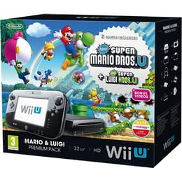 Wii U Premium 32GB - Musta + Super Mario Bros + Super Luigi