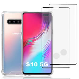 Kuori Galaxy S10 5G ja 2 suojakalvo - Kierrätysmuovi - Läpinäkyvä