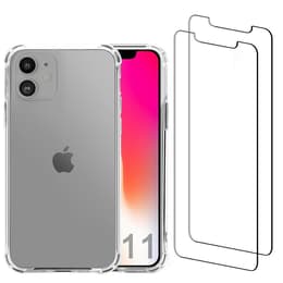 Kuori iPhone 11 ja 2 suojakalvo - Kierrätysmuovi - Läpinäkyvä