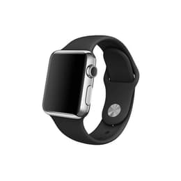 Apple Watch (Series 4) 2018 GPS + Cellular 40 mm - Alumiini Hopea - Sport band Musta
