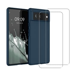Kuori Google Pixel 6 ja 2 suojakalvo - Silikoni - Sininen