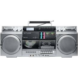 MUSE M-380GBS Boombox Cassettes rétro avec Lecteur CD, AUX et Bluetooth, Compatible Smartphone, enregistreur Cassette Speaker Bluetooth - Harmaa