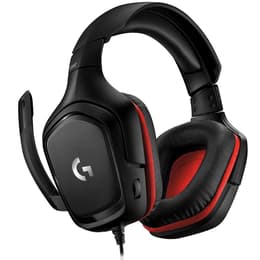 Logitech G332 Kuulokkeet gaming kiinteä mikrofonilla - Musta/Punainen
