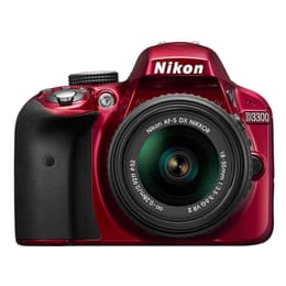 Yksisilmäinen peiliheijastuskamera D3300 - Punainen + Nikon AF-S DX Nikkor 18-55mm f/3.5-5.6 G VR f/3.5-5.6