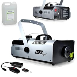 Pur Light Machine à fumée Pro Méga SMOKE haute densité 1500W + Etrier de fix + 2 télécommandes NEWARK1500 +20L Liquide Audiotarvikkeet