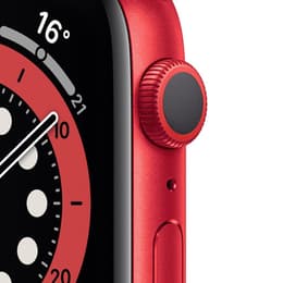 Apple Watch (Series 6) 2020 GPS 40 mm - Alumiini Punainen - Sport band Musta