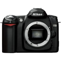 Yksisilmäinen peiliheijastus - Nikon D50 Musta + Objektiivin sigma 55-200mm F/4-5.6 DC