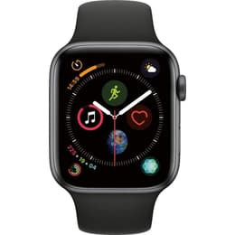 Apple Watch (Series 4) 2018 GPS + Cellular 44 mm - Alumiini Tähtiharmaa - Sport band Musta
