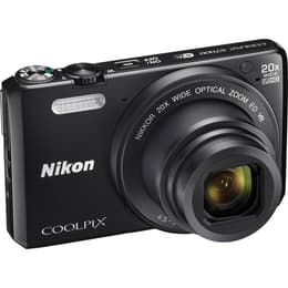 Kompaktikamera Coolpix S7000 - Musta + Nikon Nikkor 20x Wide Optical Zoom ED VR 25–500mm f/3.4–6.5 f/3.4–6.5