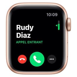 Apple Watch (Series 5) 2019 GPS + Cellular 40 mm - Ruostumaton teräs Kulta - Sport band Pinkki