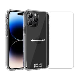 Back Market Kuori iPhone 14 Pro ja suojaava näyttö - 60% Kierrätysmuovi - Läpinäkyvä