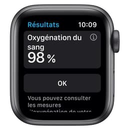 Apple Watch Series 6 (2020) GPS + Cellular 44 mm - Alumiini Tähtiharmaa - Sport band Musta