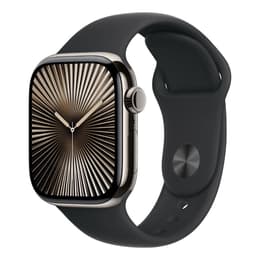 Apple Watch Series 10 (2024) GPS + Cellular 46 mm - Titaani Luonno - Sport band Musta