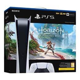 PlayStation 5 Digital Edition 825GB - Valkoinen + Horizon Forbidden West