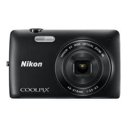 Kompaktikamera Coolpix S4300 - Musta + Nikon Nikkor 6X Wide Optical Zoom VR 4.6 - 27.6mm f/3.5 - 5.6 f/3.5 - 5.6