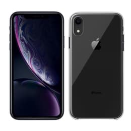 Pack iPhone XR + Apple Kuori (Läpinäkyvä) - 128GB - Musta - Lukitsematon