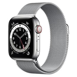 Apple Watch (Series 6) 2020 GPS + Cellular 40 mm - Titaani Hopea - Milanese loop Hopea