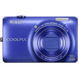 Kompaktikamera Coolpix S6300 - Sininen + Nikon Nikkor 10X Wide Optical Zoom ED VR f/3.2-5.8