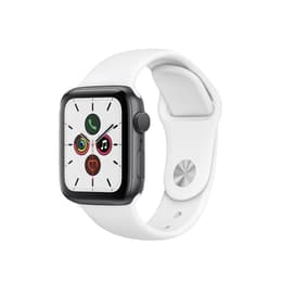 Apple Watch (Series 5) 2019 GPS 44 mm - Alumiini Tähtiharmaa - Sport loop Wit