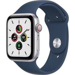 Apple Watch Series SE 1 (2020) GPS + Cellular 44 mm - Alumiini Hopea - Sport band Sininen