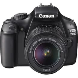 Yksisilmäinen Peiliheijastuskamera Canon EOS 1100D Musta + Objektiivi Canon Zoom Lens EF-S 18-55 mm f/3.5-5.6 III