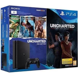 PlayStation 4 Slim 1000GB - Musta - Rajoitettu erä + Horizon Zero Dawn, Ratchet & Clank, Uncharted: The Lost Legacy