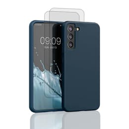 Kuori Galaxy S22+ ja 2 suojakalvo - Silikoni - Sininen