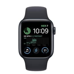 Apple Watch (Series SE) 2022 GPS 44 mm - Alumiini Keskiyö - Sport band Musta