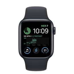 Apple Watch Series SE 2 (2022) GPS 44 mm - Alumiini Keskiyö - Sport band Musta