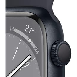 Apple Watch Series SE 2 (2022) GPS 44 mm - Alumiini Keskiyö - Sport band Musta