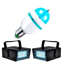 Strobes + Ampoule Mini DIAMS 4 LED's RVBA Lytor Light Mode AUTO, Culot E-27 Valaistus