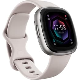 Kellot Fitbit Cardio GPS Sense 2, Lunar White/Platinum - Harmaa