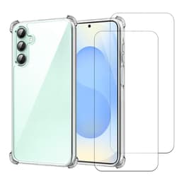 Kuori Galaxy S24 FE ja 2 suojakalvo - TPU - Läpinäkyvä