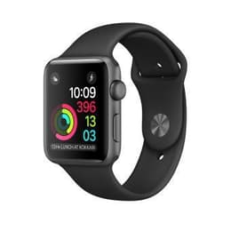 Apple Watch (Series 2) GPS 42 mm - Alumiini Tähtiharmaa - Sport loop Musta