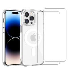 Kuori iPhone 14 Pro Max ja 2 suojakalvo - TPU - Läpinäkyvä