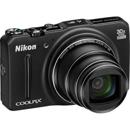 Kompaktikamera Coolpix S9700 - Musta + Nikon Nikkor Wide Optical Zoom 25-750 mm f/3.7-6.4 f/3.7-6.4