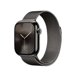 Apple Watch Series 10 (2024) GPS 42 mm - Alumiini Peili­musta- Milanese loop Musta