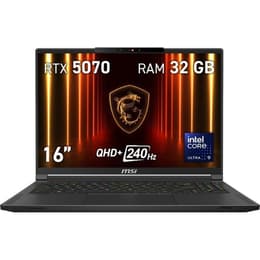 MSI Stealth 16 AI A2HWGG-047ES OLED 16" Core Ultra 9 4.5 GHz - SSD 1 TB - 32GB - NVIDIA GeForce RTX 5070 QWERTY - Englanti