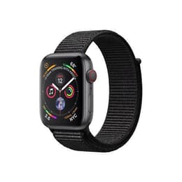 Apple Watch (Series 4) 2018 GPS + Cellular 44 mm - Alumiini Avaruusmusta (Space black) - Sport band Musta