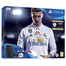 PlayStation 4 Slim 500GB - Musta + FIFA 18