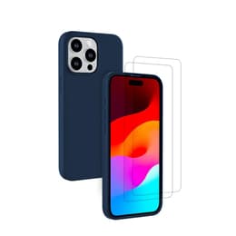 Kuori iPhone 15 Pro ja 2 suojakalvo - Silikoni -