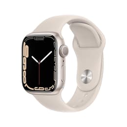 Apple Watch (Series 7) 2021 GPS 41 mm - Alumiini Beige - Sport band Tähti­valkea