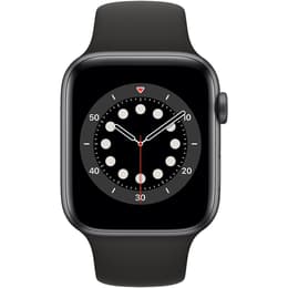 Apple Watch Series 6 (2020) GPS + Cellular 40 mm - Ruostumaton teräs Grafiitti - Sport band Musta