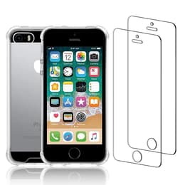 Kuori iPhone SE(2016) ja 2 suojakalvo - Kierrätysmuovi - Läpinäkyvä