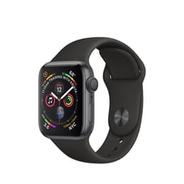 Apple Watch (Series 4) 2018 GPS + Cellular 44 mm - Ruostumaton teräs Musta - Sport band Musta