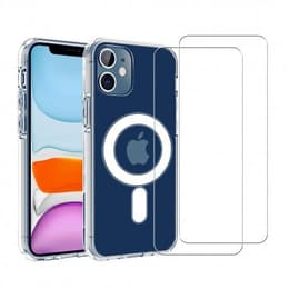 Kuori iPhone 12 mini ja 2 suojakalvo - TPU - Läpinäkyvä