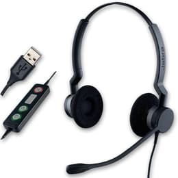 Jabra BIZ 2300 USB Duo Kuulokkeet melunvaimennus kiinteä mikrofonilla - Musta
