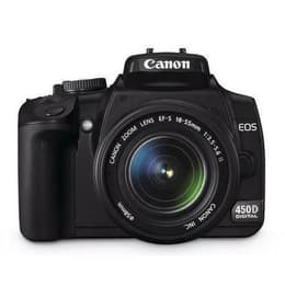 Reflex Canon EOS 450D - Musta + Objektiivi Canon EF-S 18-55mm f/3.5-5.6 IS